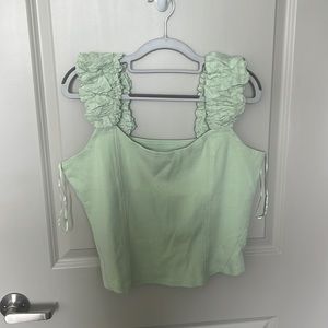 Women’s corset tank with bubble sleeves